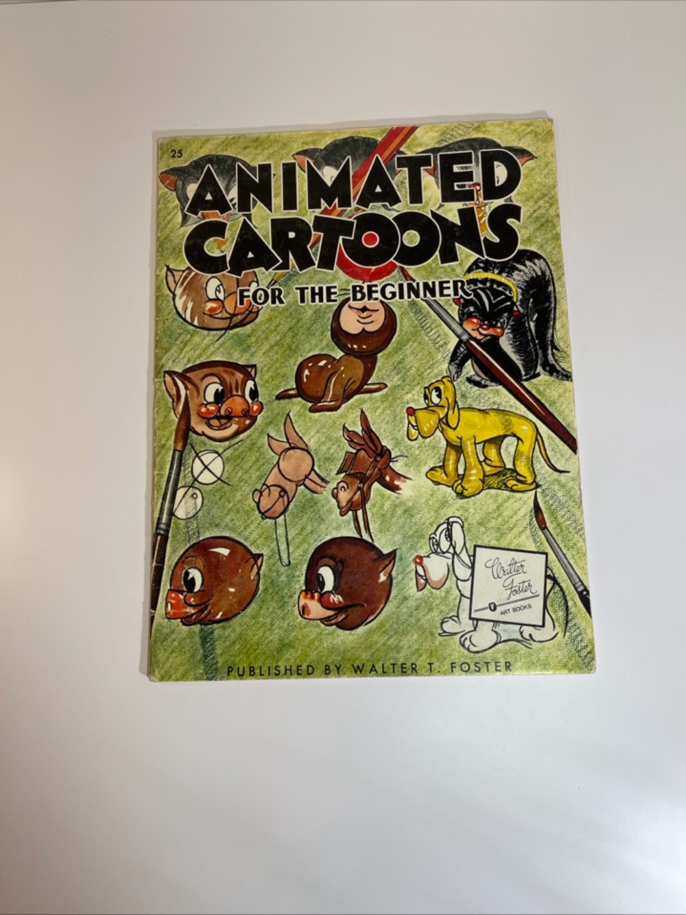 Animated Cartoons For The Beginner By Walter T. Foster Art Book #25 Vintage USA